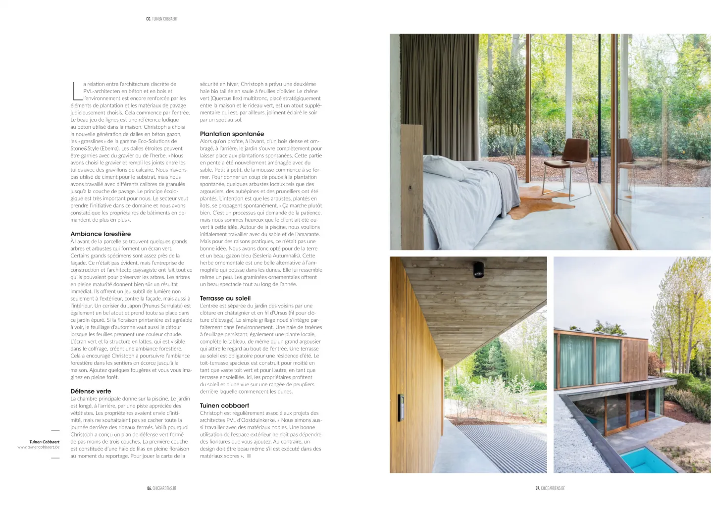 Tuinen cobbaert in chic gardens